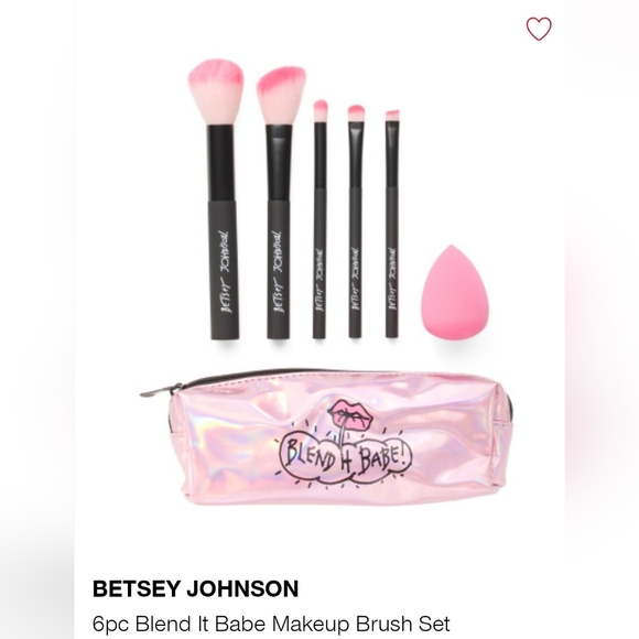 Betsey Johnson 6 piece blend it babe makeup brush set! - Picture 1 of 8